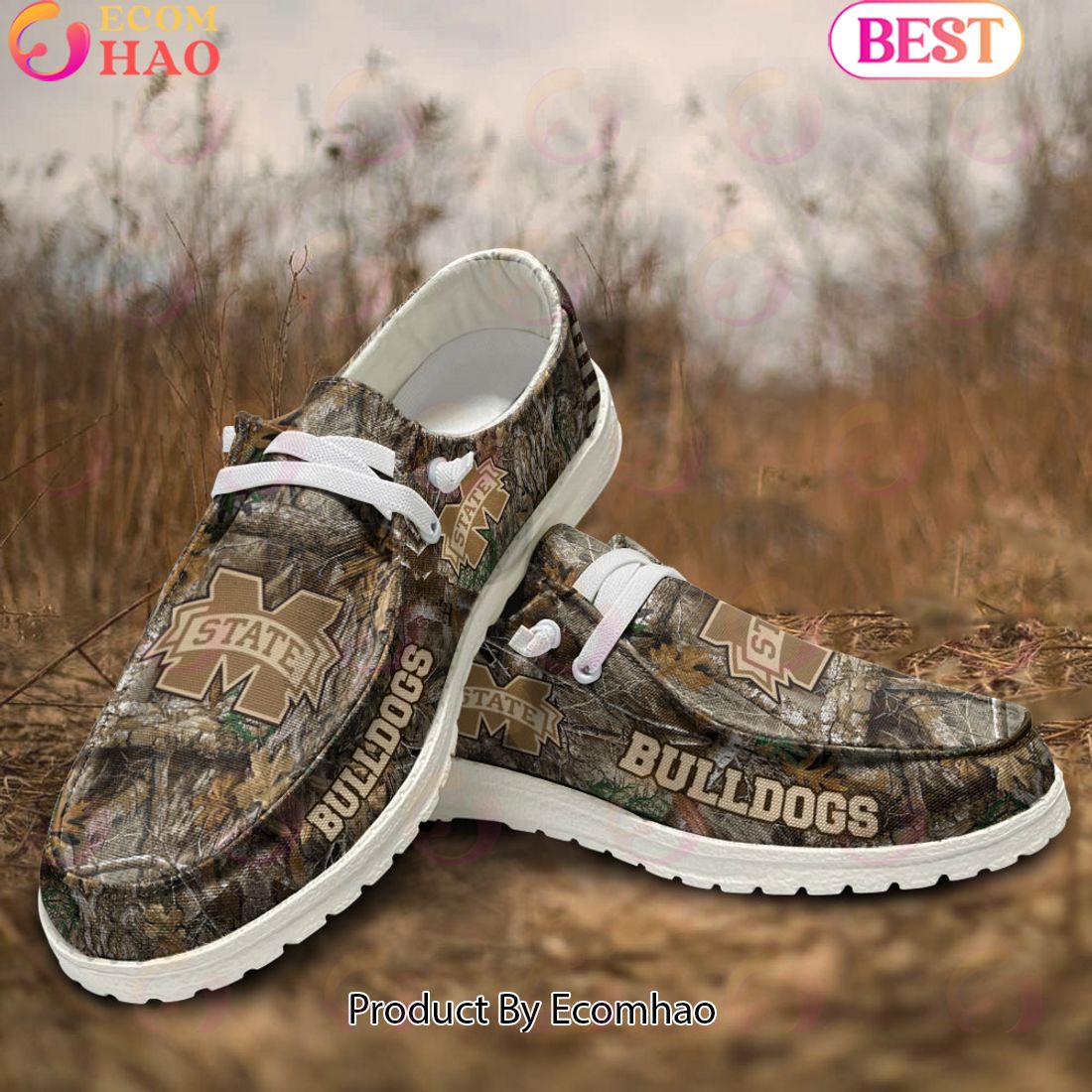 NCAA Mississippi State Bulldogs Camo Hunting Hey Dude Shoes Football