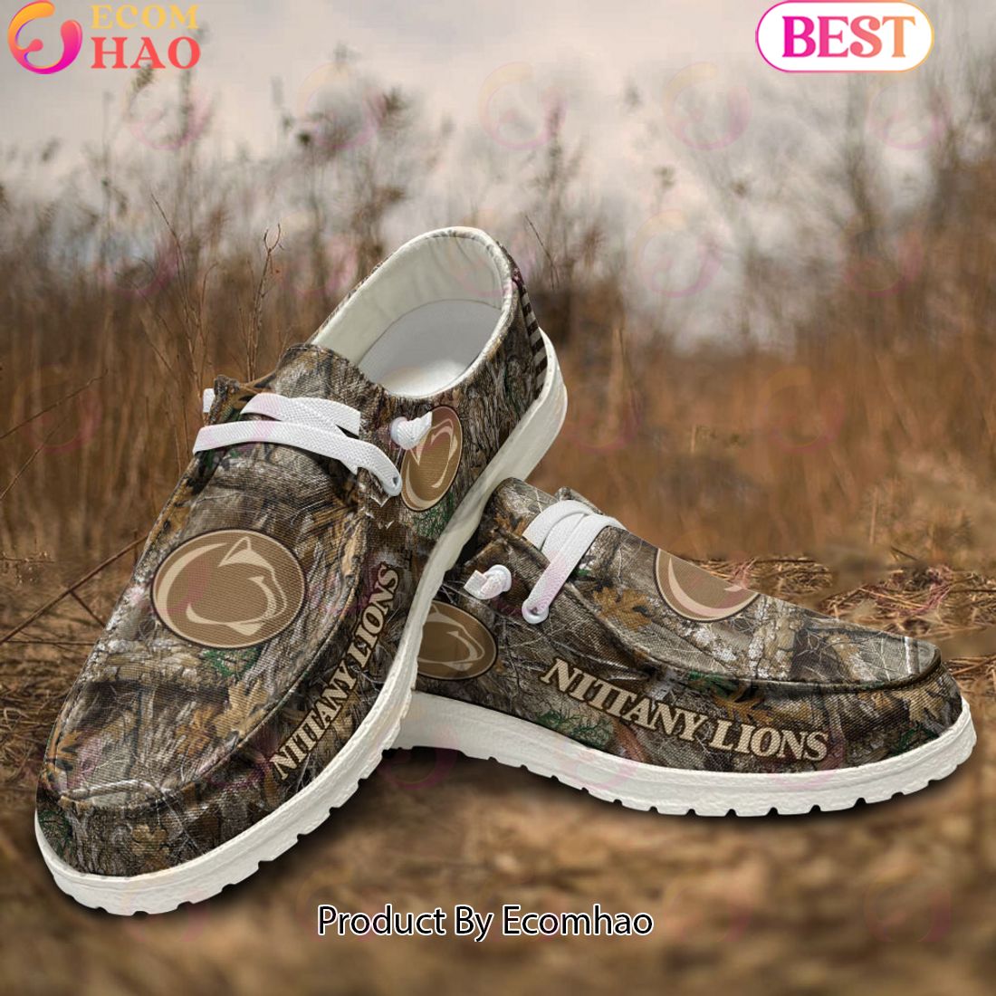 NCAA Penn State Nittany Lions Camo Hunting Hey Dude Shoes Football