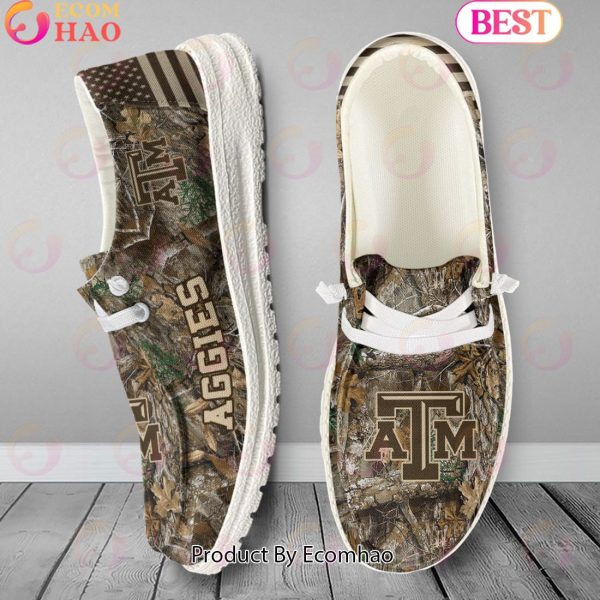 NCAA Texas A&M Aggies Camo Hunting Hey Dude Shoes Football