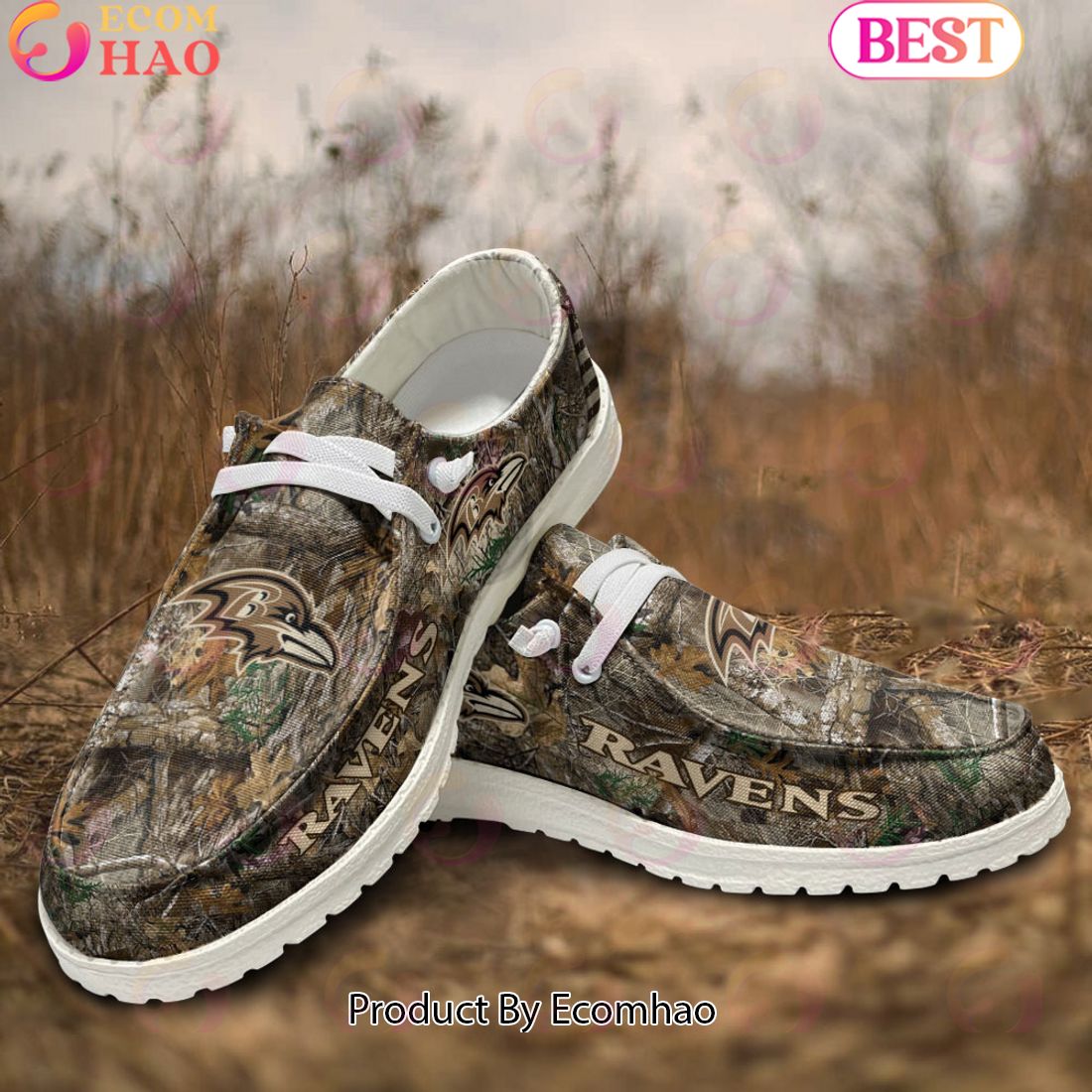 NFL Buffalo Bills Camo Hunting Hey Dude Shoes Football