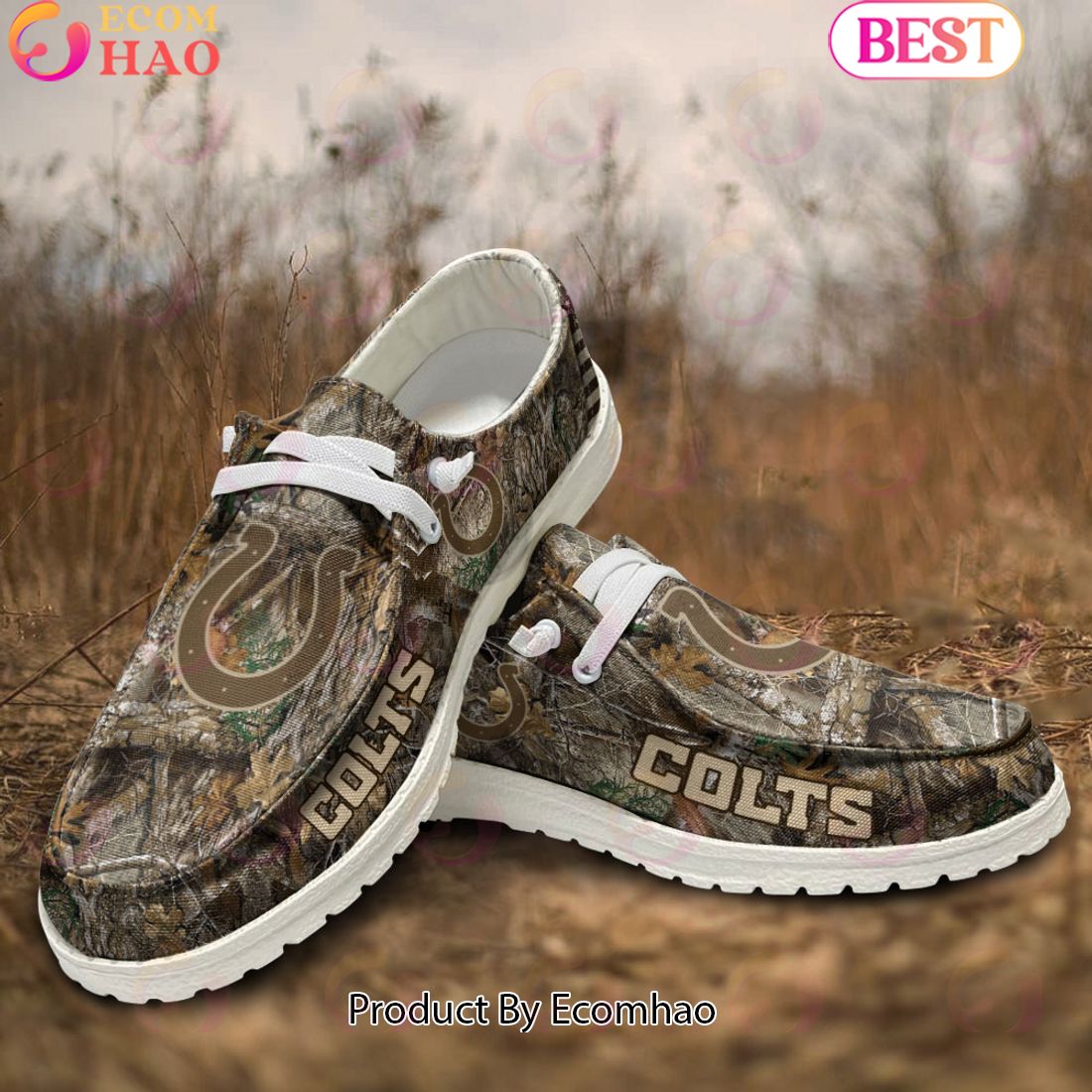 NFL Indianapolis Colts Camo Hunting Hey Dude Shoes Football