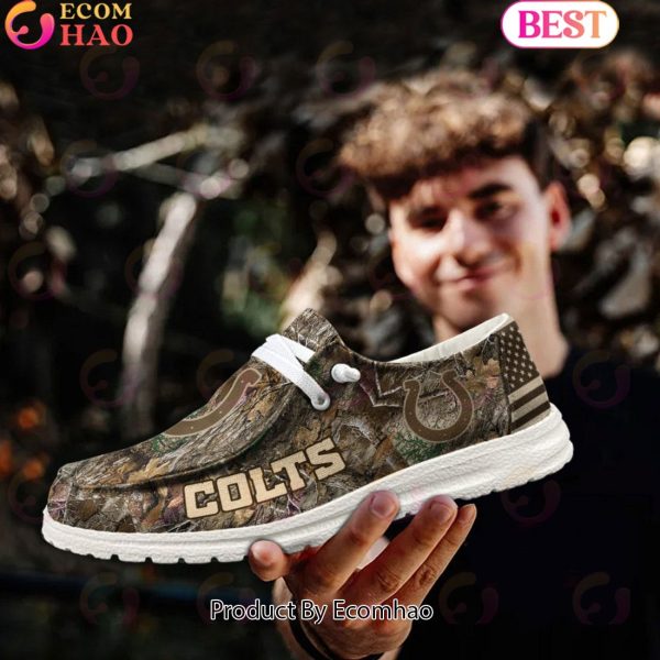 NFL Indianapolis Colts Camo Hunting Hey Dude Shoes Football