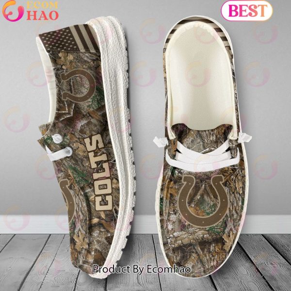NFL Indianapolis Colts Camo Hunting Hey Dude Shoes Football