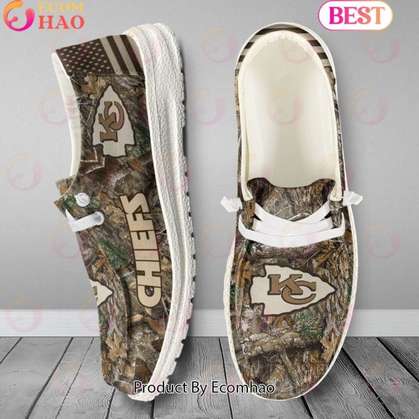 NFL Kansas City Chiefs Camo Hunting Hey Dude Shoes Football