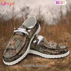 NFL Los Angeles Chargers Camo Hunting Hey Dude Shoes Football