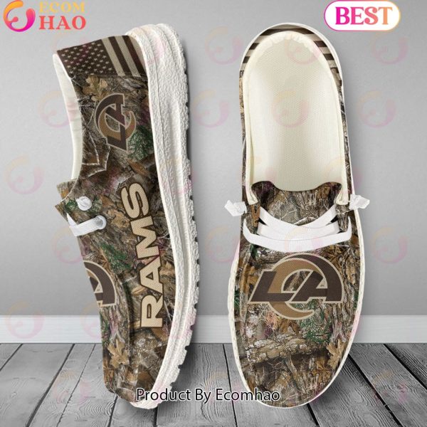 NFL Los Angeles Rams Camo Hunting Hey Dude Shoes Football
