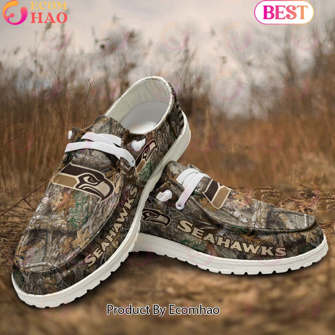 NFL Washington Commanders Camo Hunting Hey Dude Shoes Football