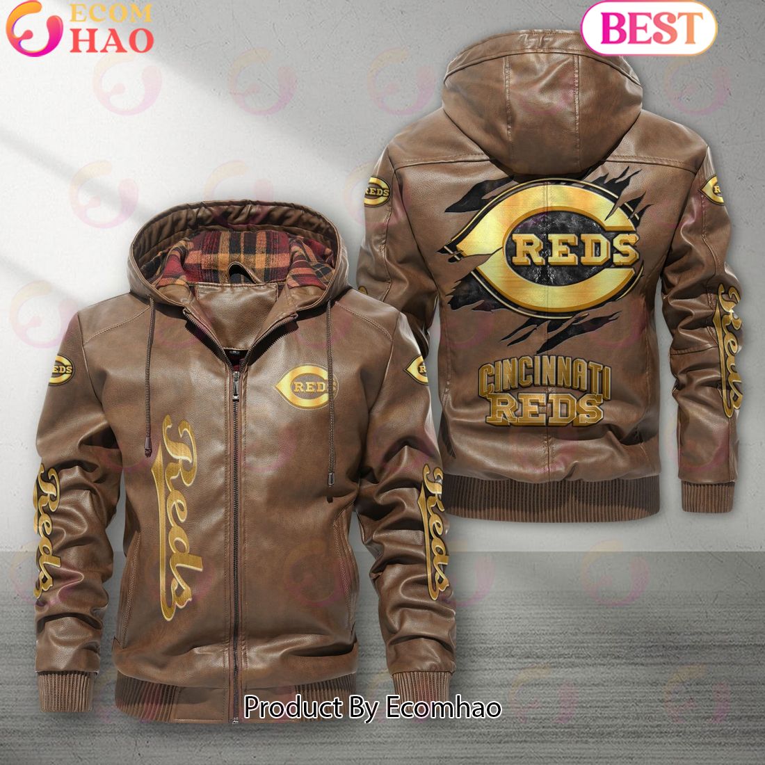 MLB Cincinnati Reds NEW Leather Jacket 2023