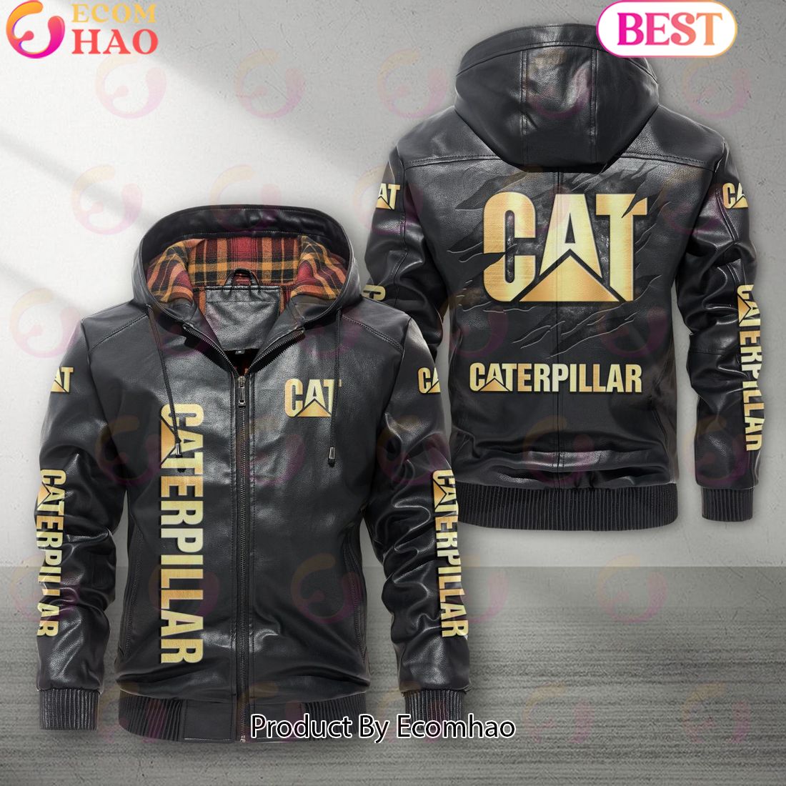 Caterpillar Inc Car New Leather Jacket 2023