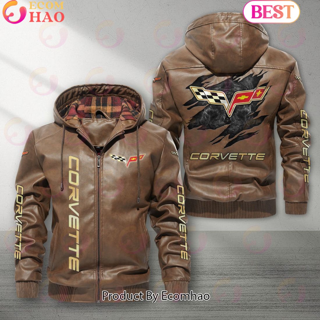 Corvette C6 Car New Leather Jacket 2023