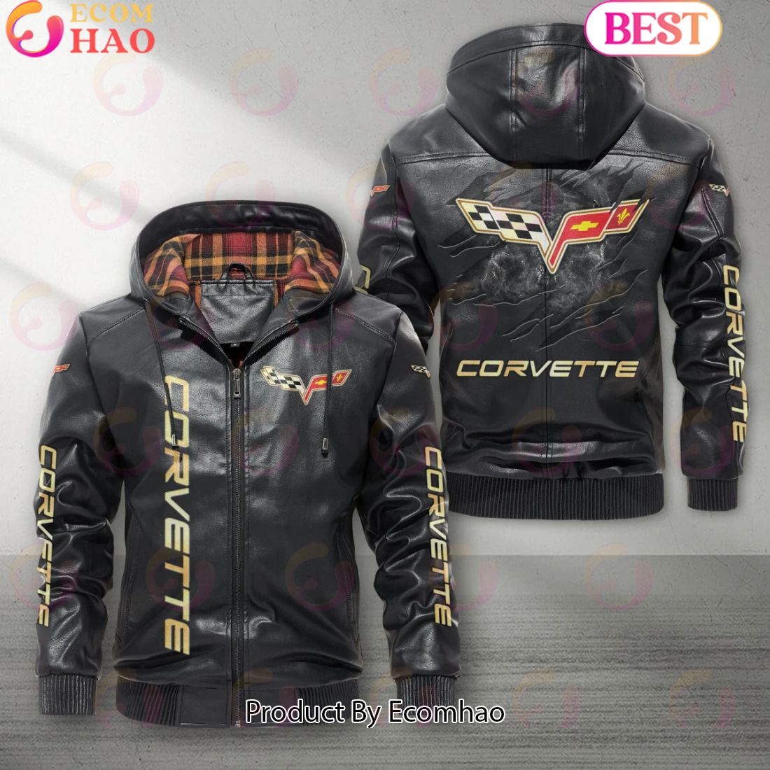 Corvette C6 Car New Leather Jacket 2023