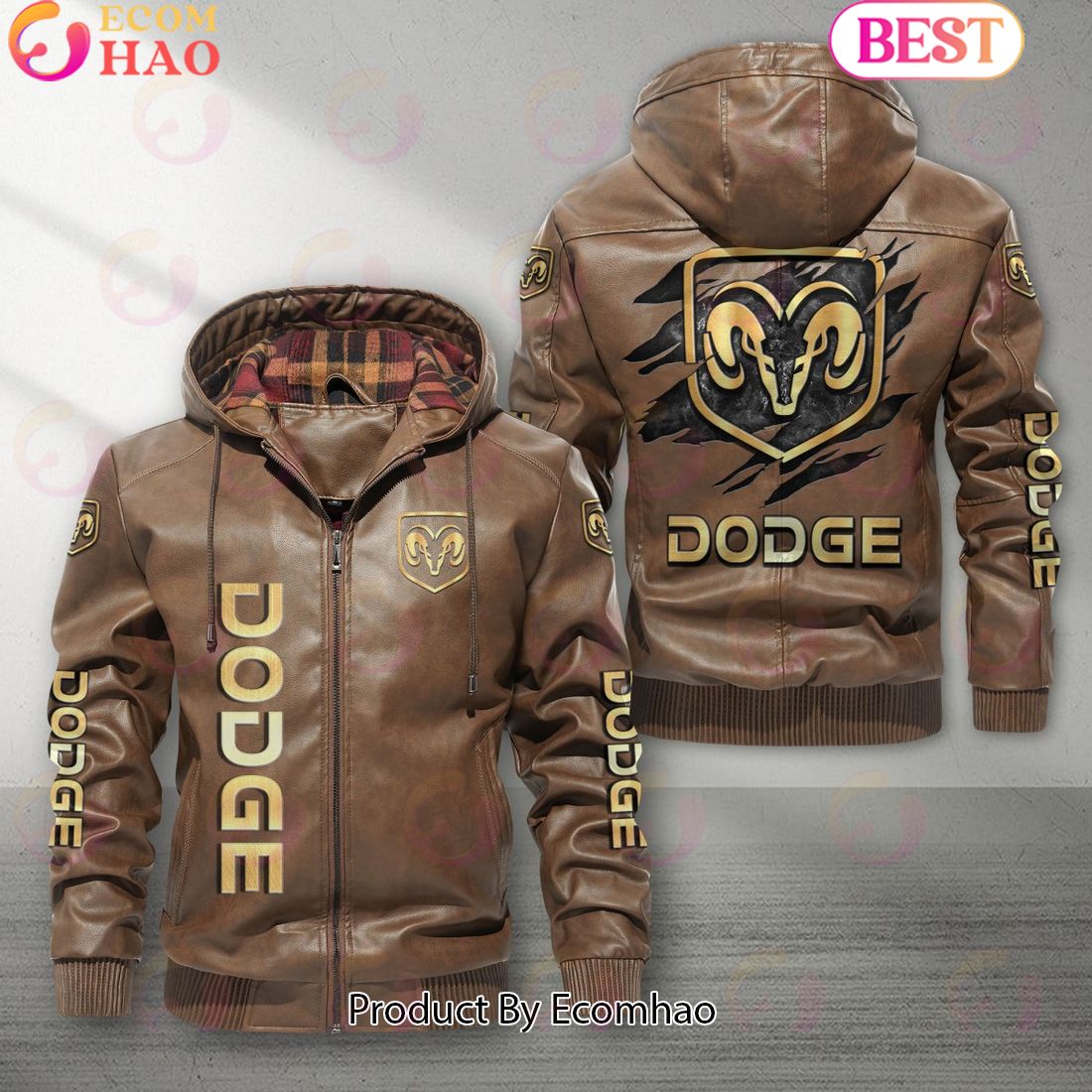 Dodge Car New Leather Jacket 2023