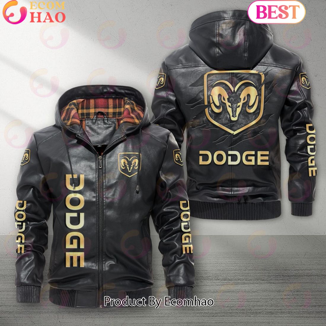 Dodge Car New Leather Jacket 2023