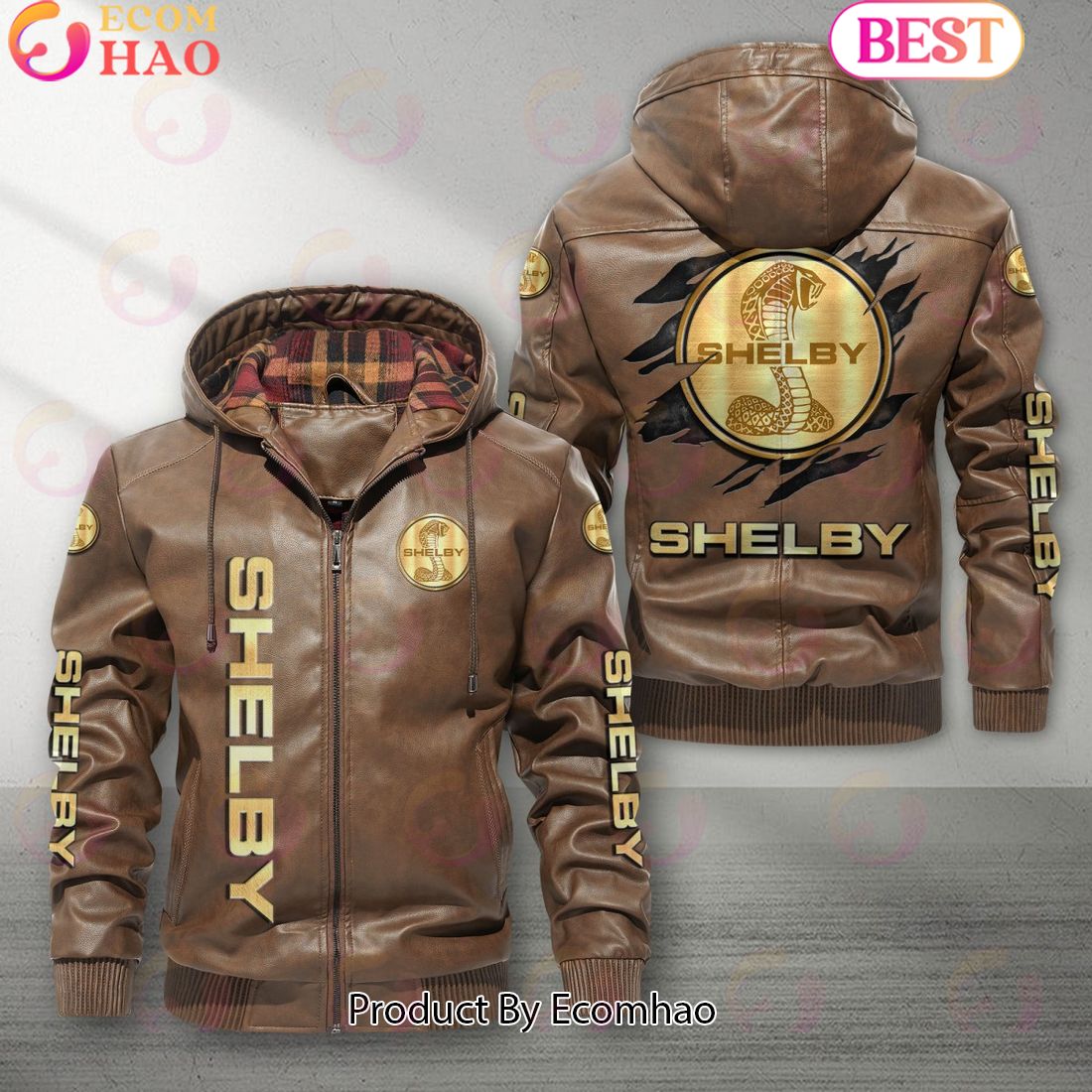 Ford Shelby Car New Leather Jacket 2023