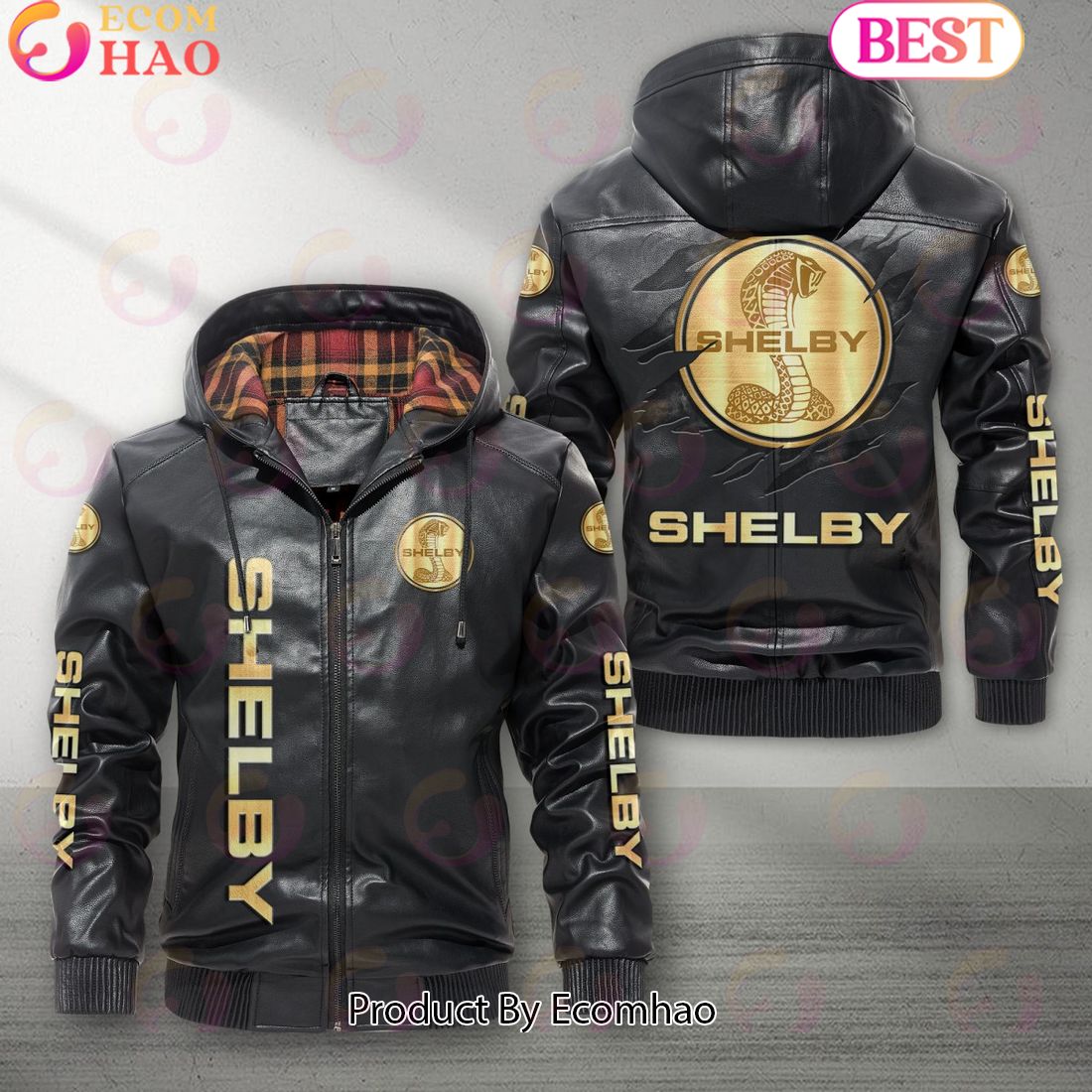 Ford Shelby Car New Leather Jacket 2023