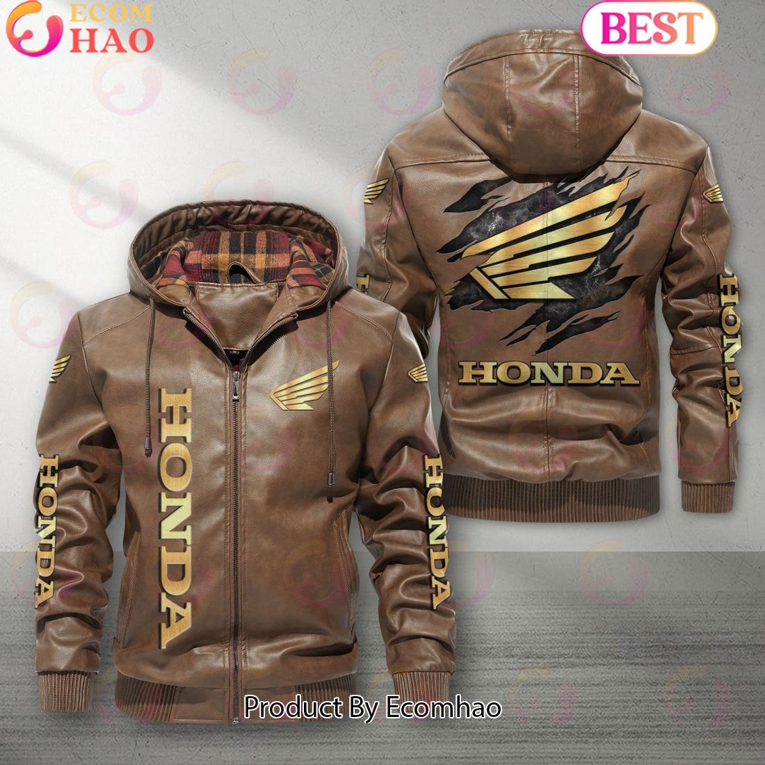 Honda Motorcycle Car New Leather Jacket 2023