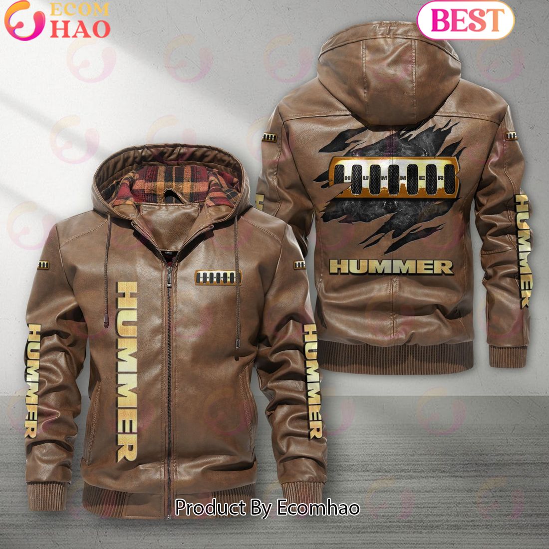 Hummer Car New Leather Jacket 2023