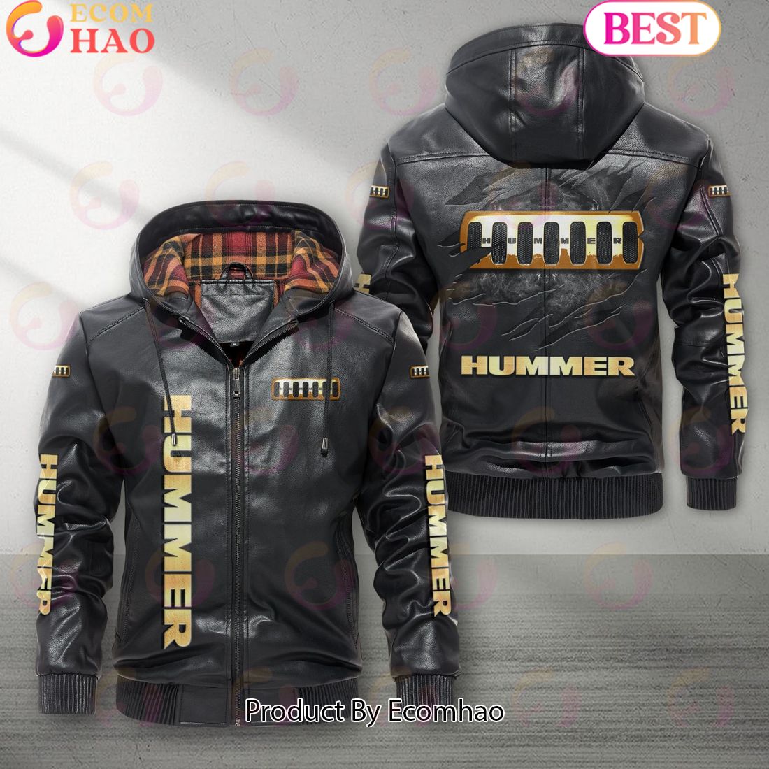 Hummer Car New Leather Jacket 2023