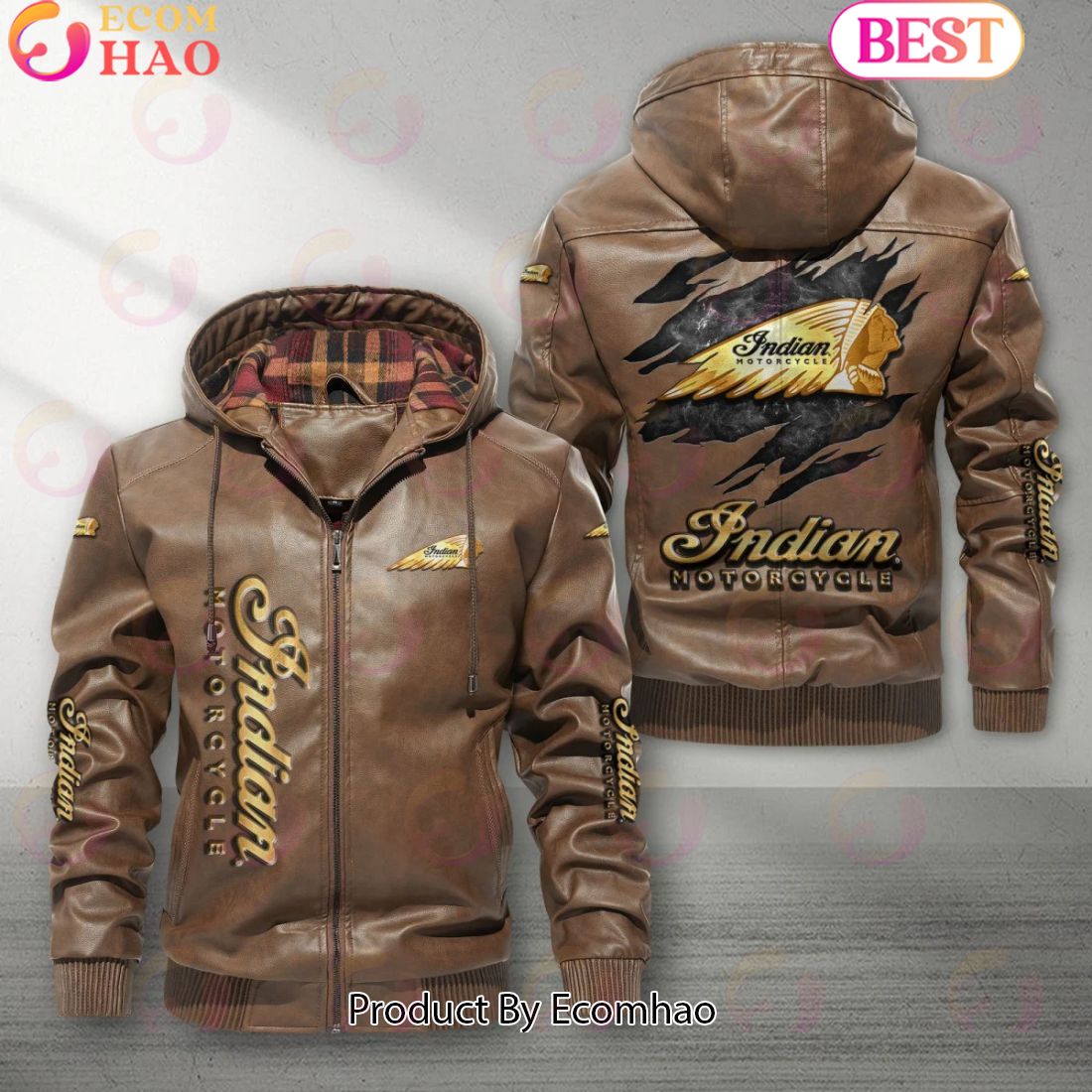 Indian Motorcycle Car New Leather Jacket 2023