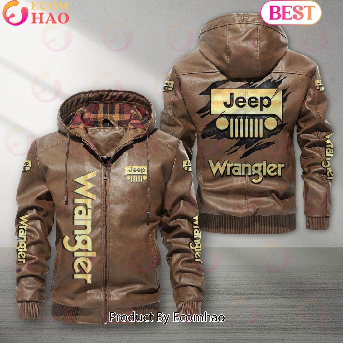 Jeep Wrangler Car New Leather Jacket 2023