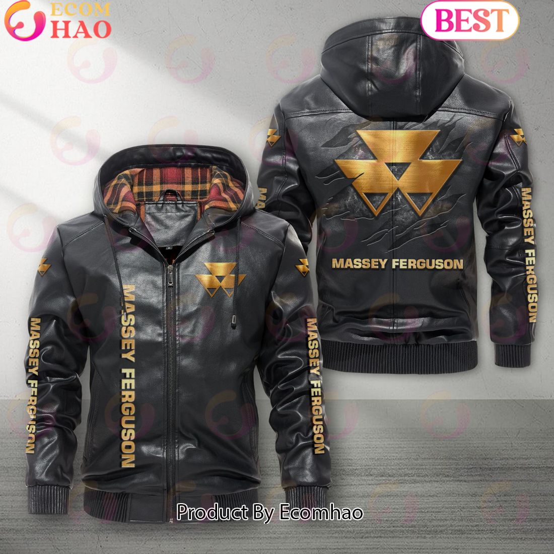 Massey Ferguson Car New Leather Jacket 2023