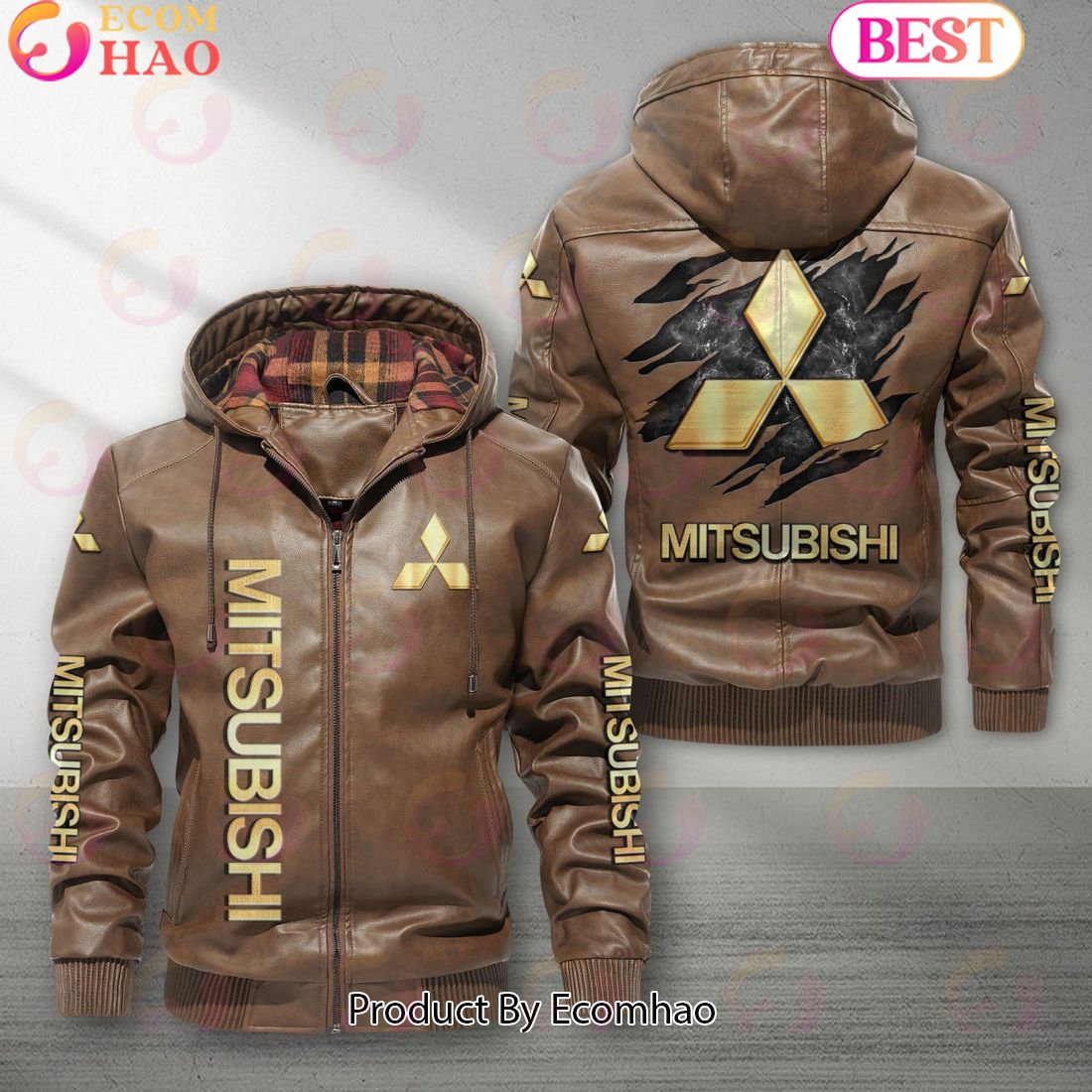 Mitsubishi Car New Leather Jacket 2023