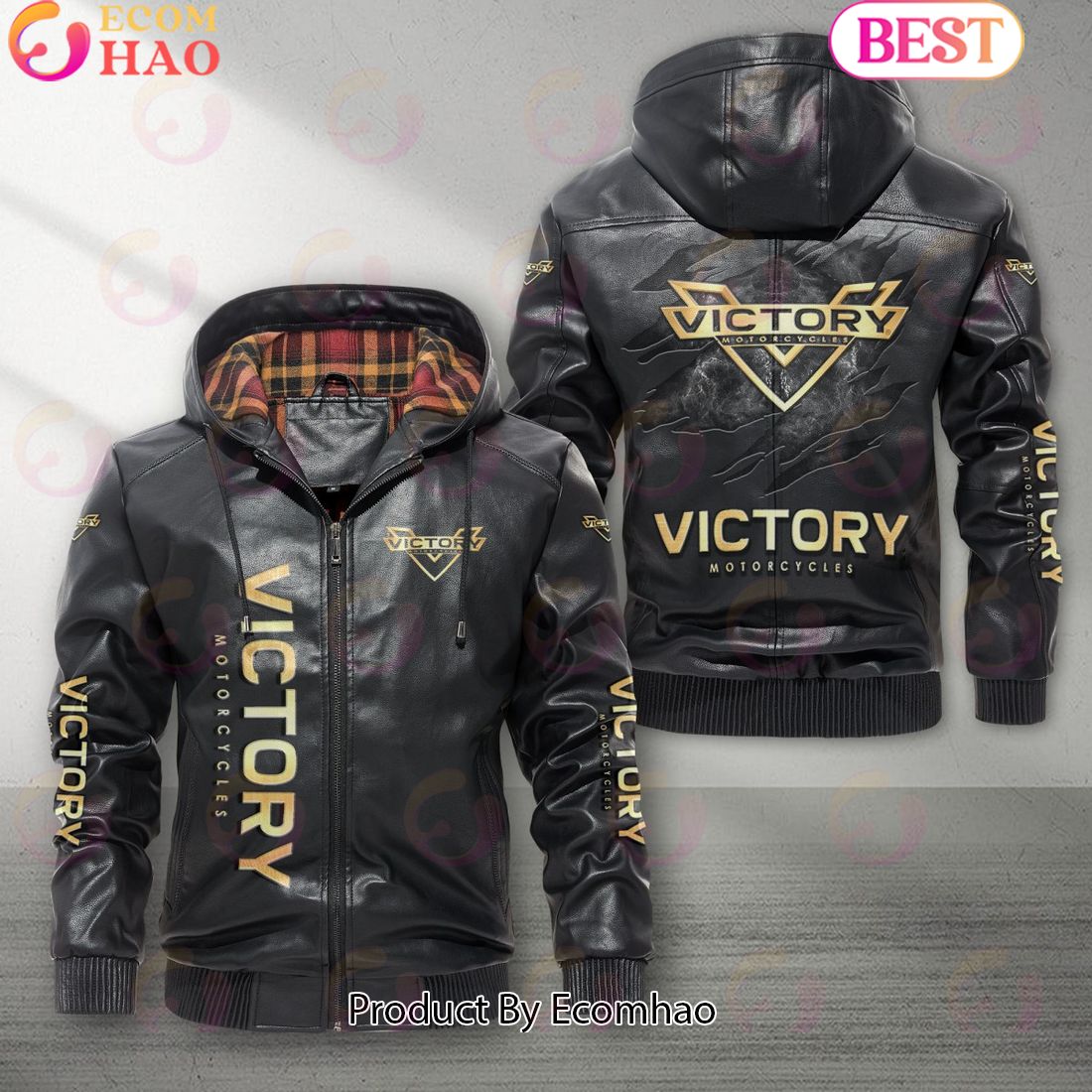 Victory Motorcycles Car New Leather Jacket 2023