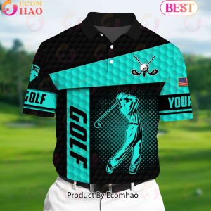 Ecomhao Light Blue Pride Premium Unique Golf Polo 3D For Lovers Multicolor Custom Name Polo