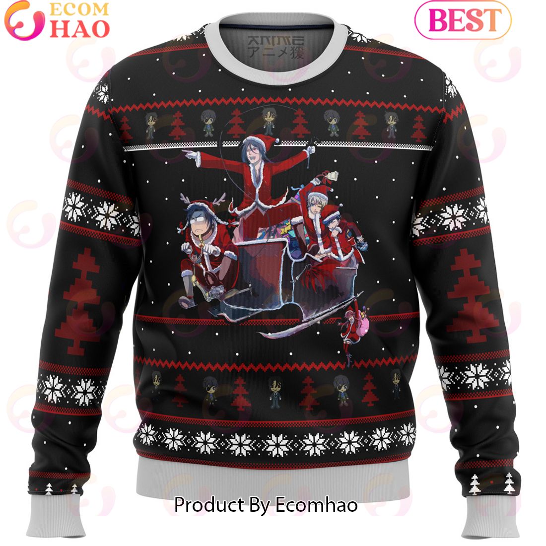 Black Butler Holiday Ugly Christmas Sweater