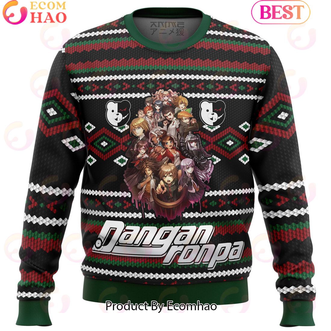 Danganronpa Alt Ugly Christmas Sweater