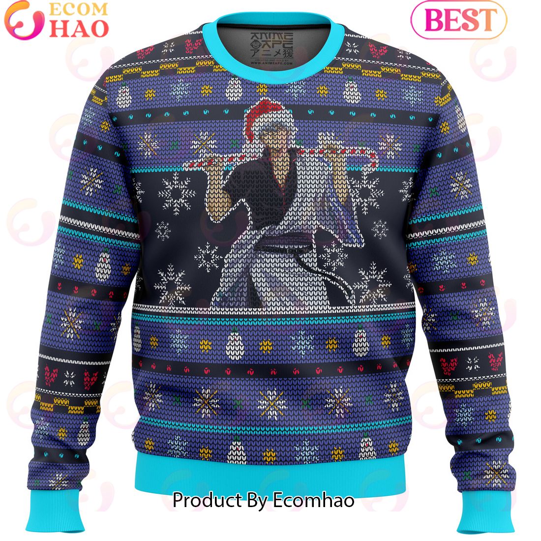 Gintama Sakata Gintoki Ugly Christmas Sweater