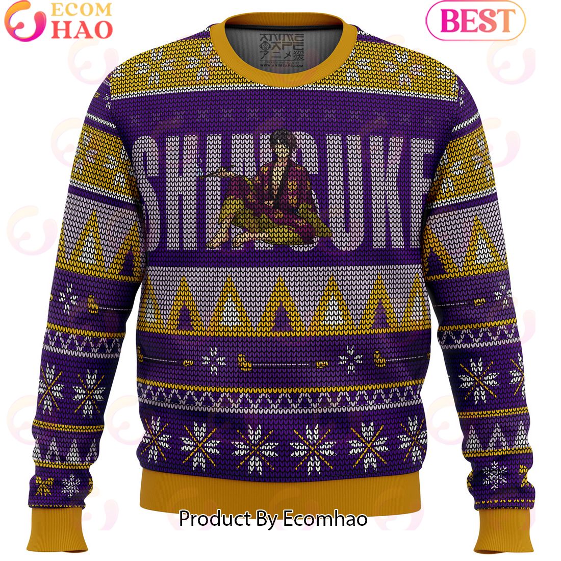 Gintama Smokin Shinsuke Ugly Christmas Sweater