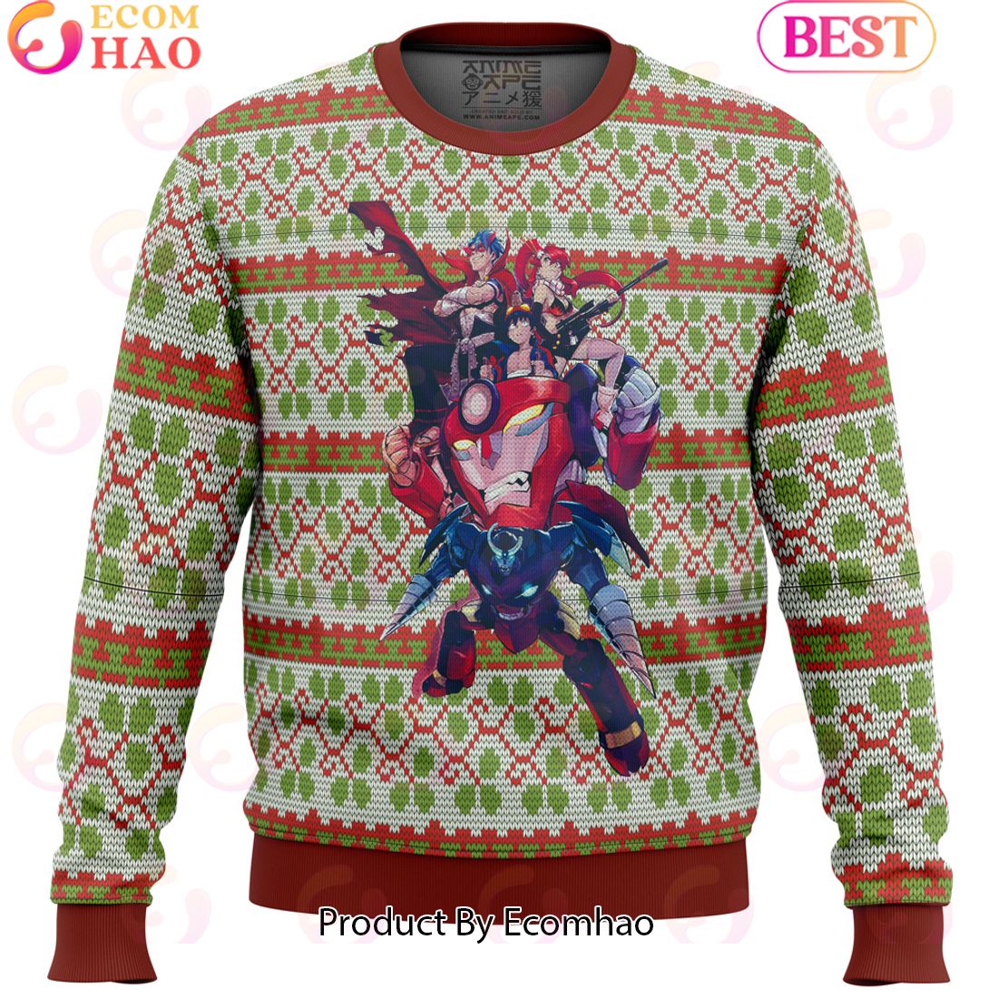 Gurren Lagann Ugly Christmas Sweater