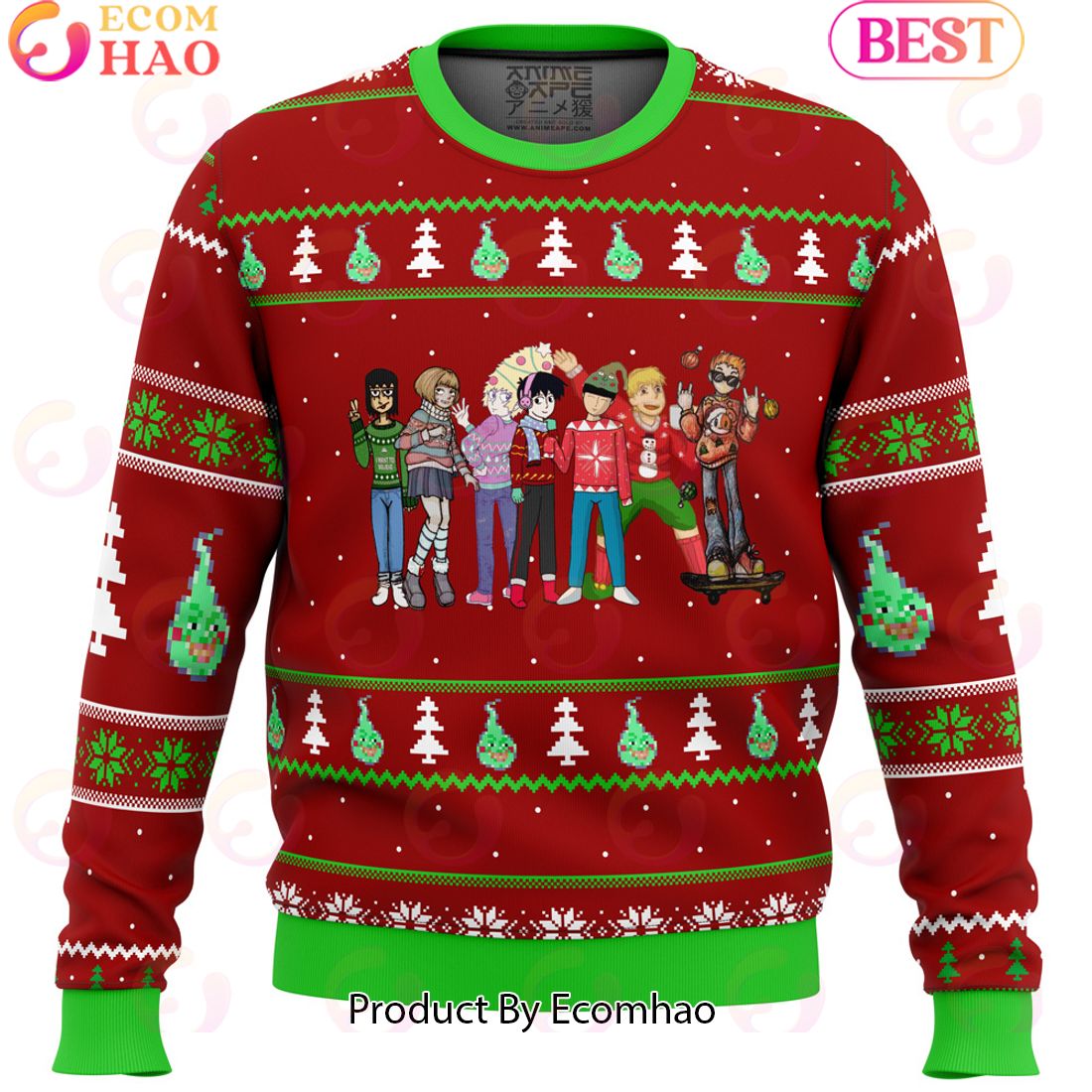 Mob Psycho 100 Holiday Ugly Christmas Sweater