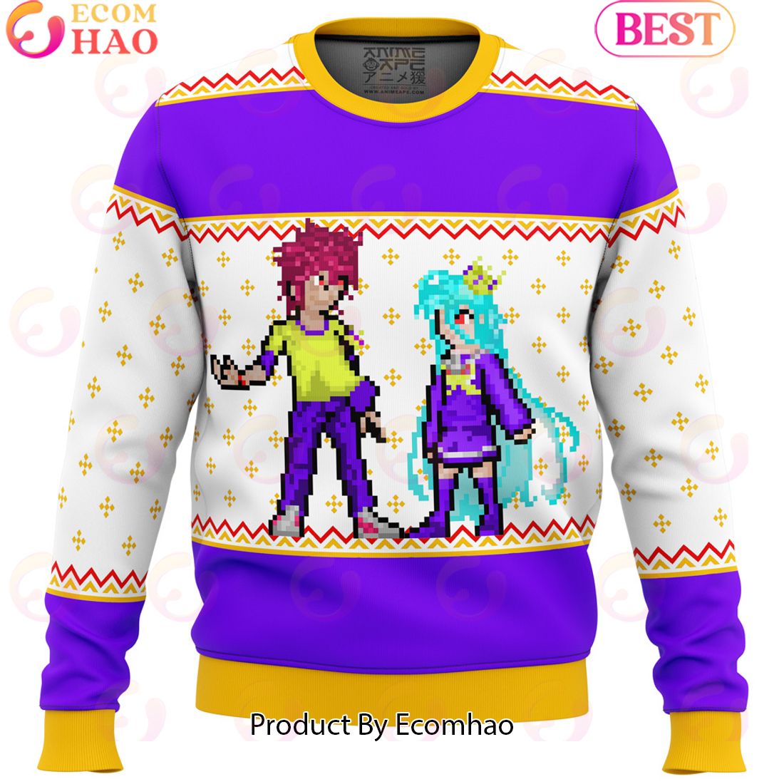 No Game No Life Sprites Ugly Christmas Sweater