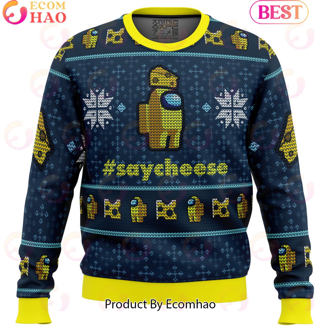 Say Cheese Among Us Ugly Christmas Sweater