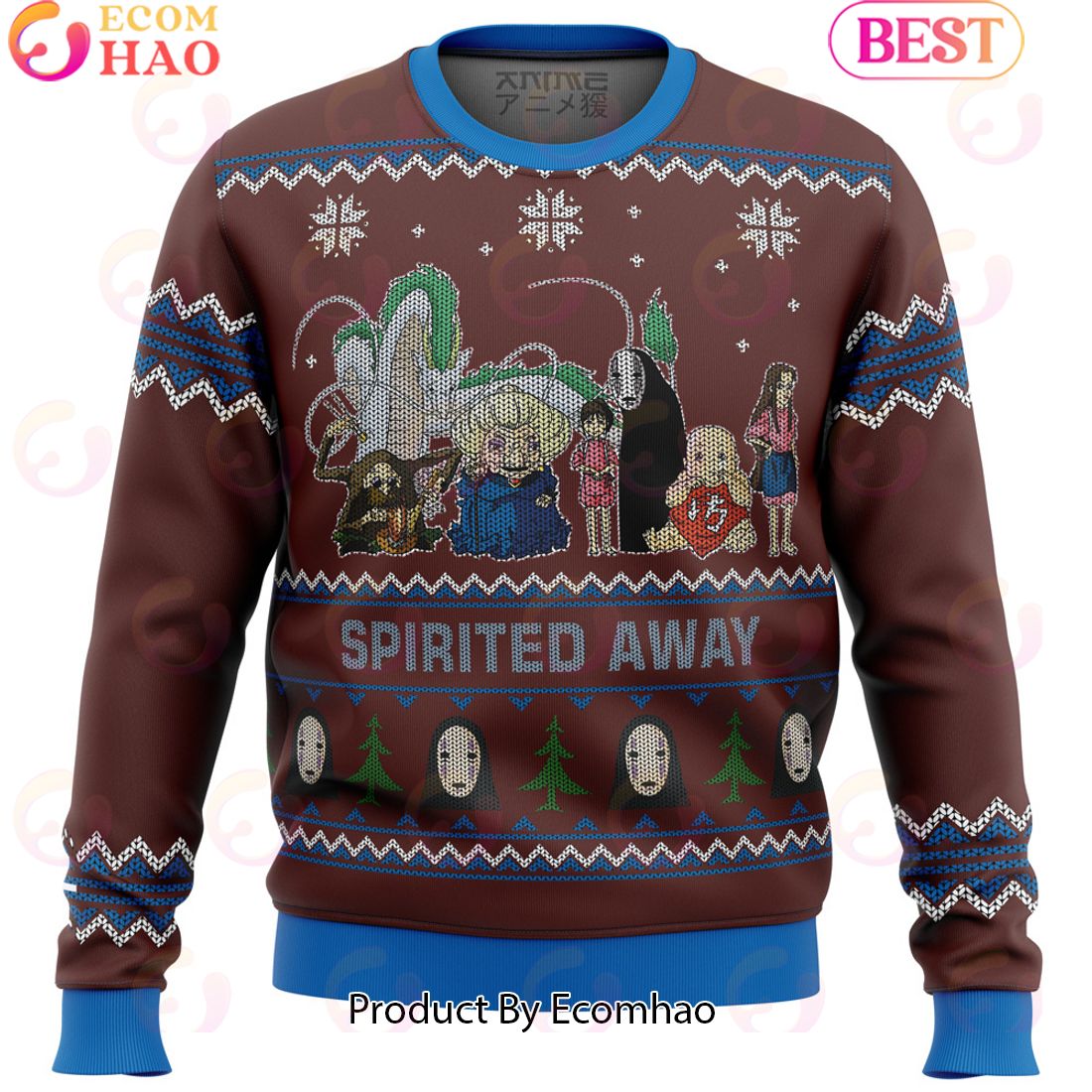 Studio Ghibli Spirited Away alt Ugly Christmas Sweater