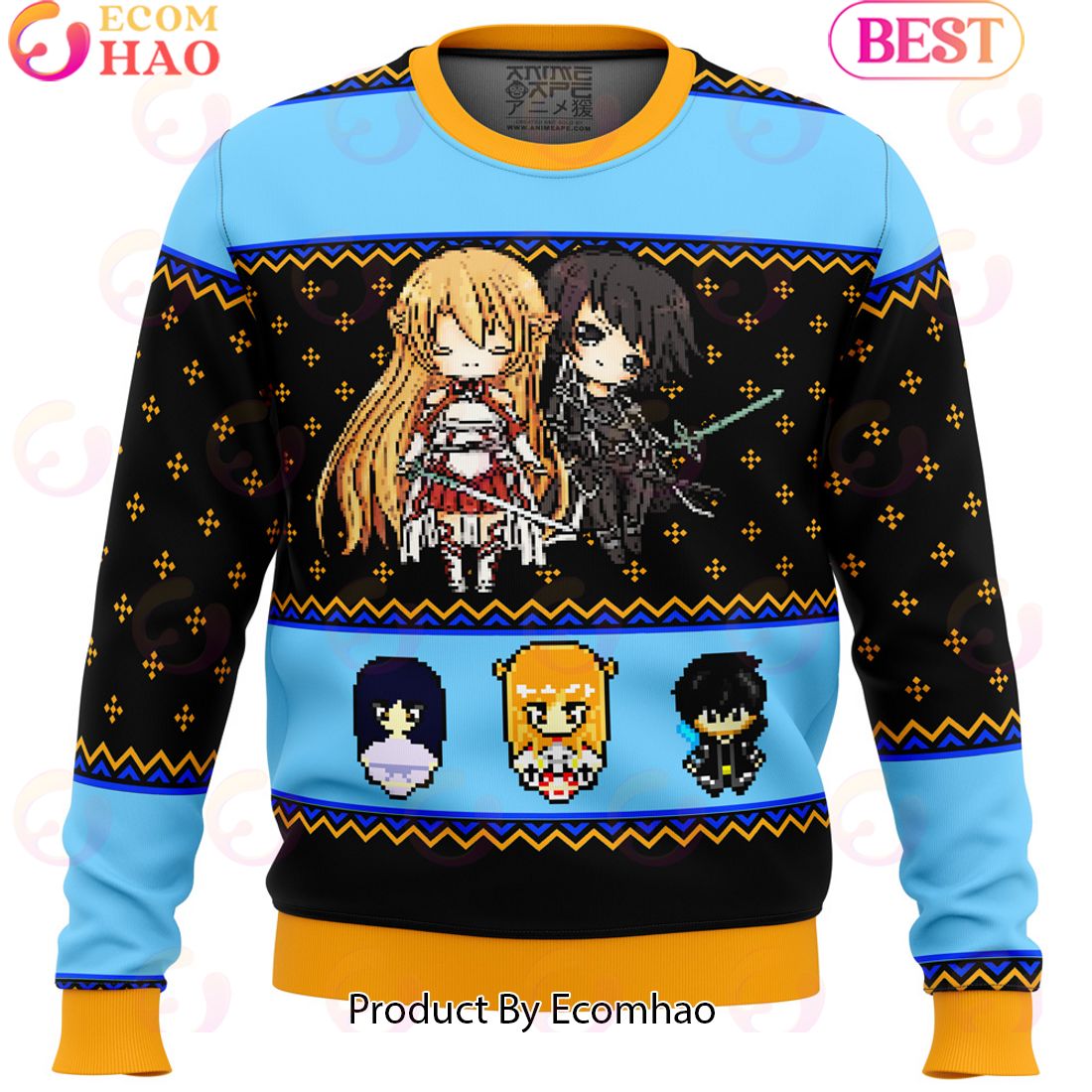 Sword Art Online Sprites Ugly Christmas Sweater