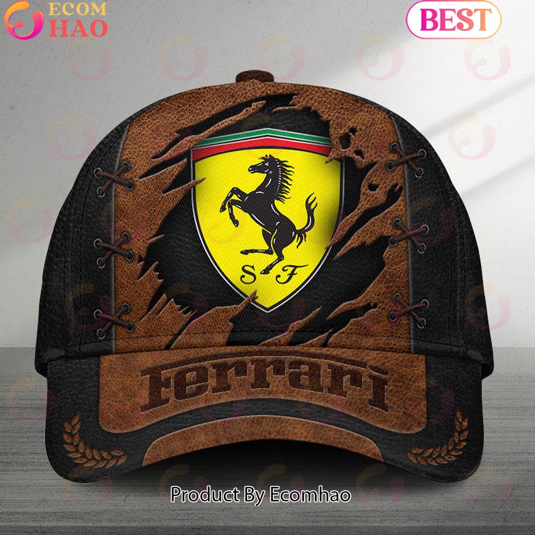 Ford-Mustang Abarth Broken Wall Logo Cars Cap