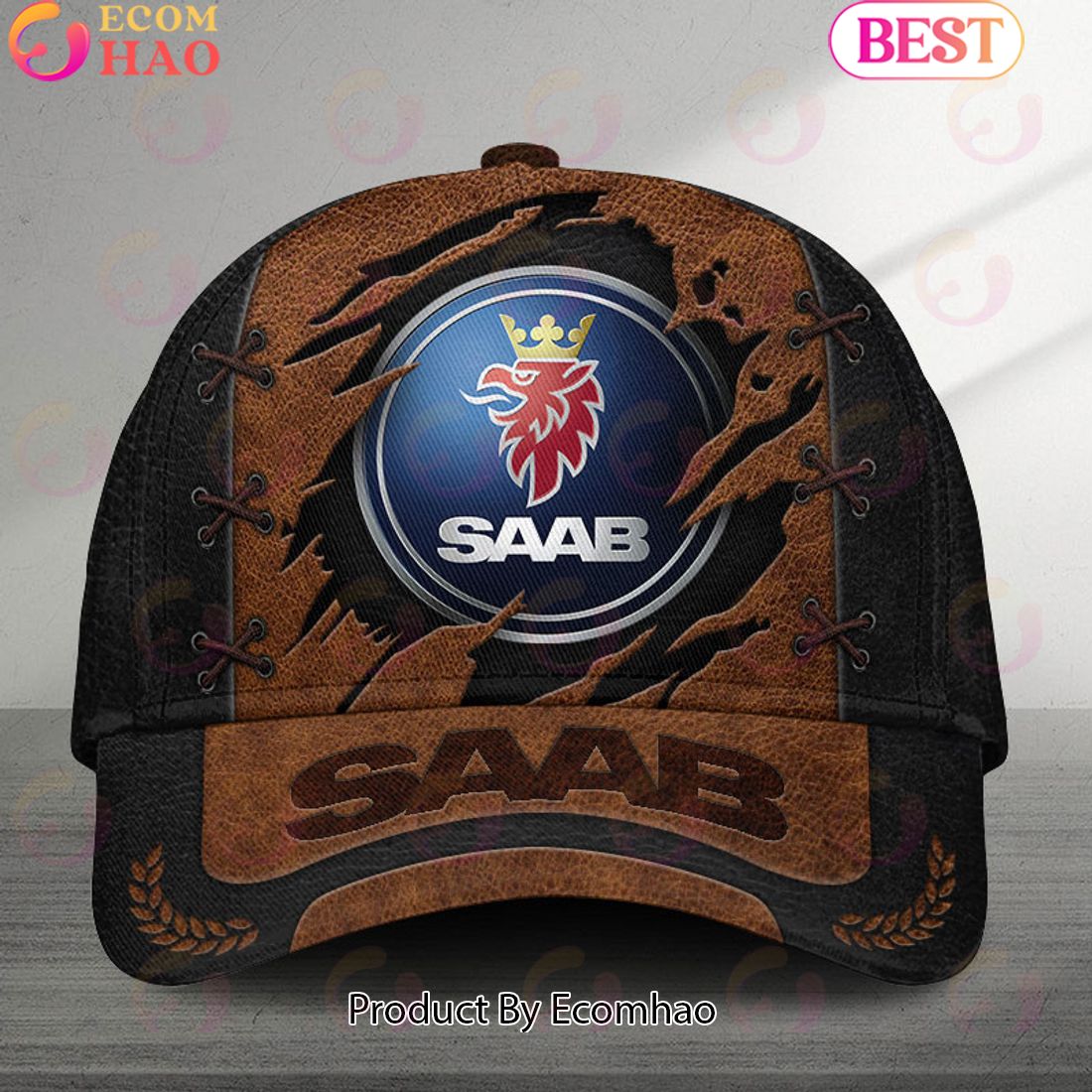 Saab Abarth Broken Wall Logo Cars Cap