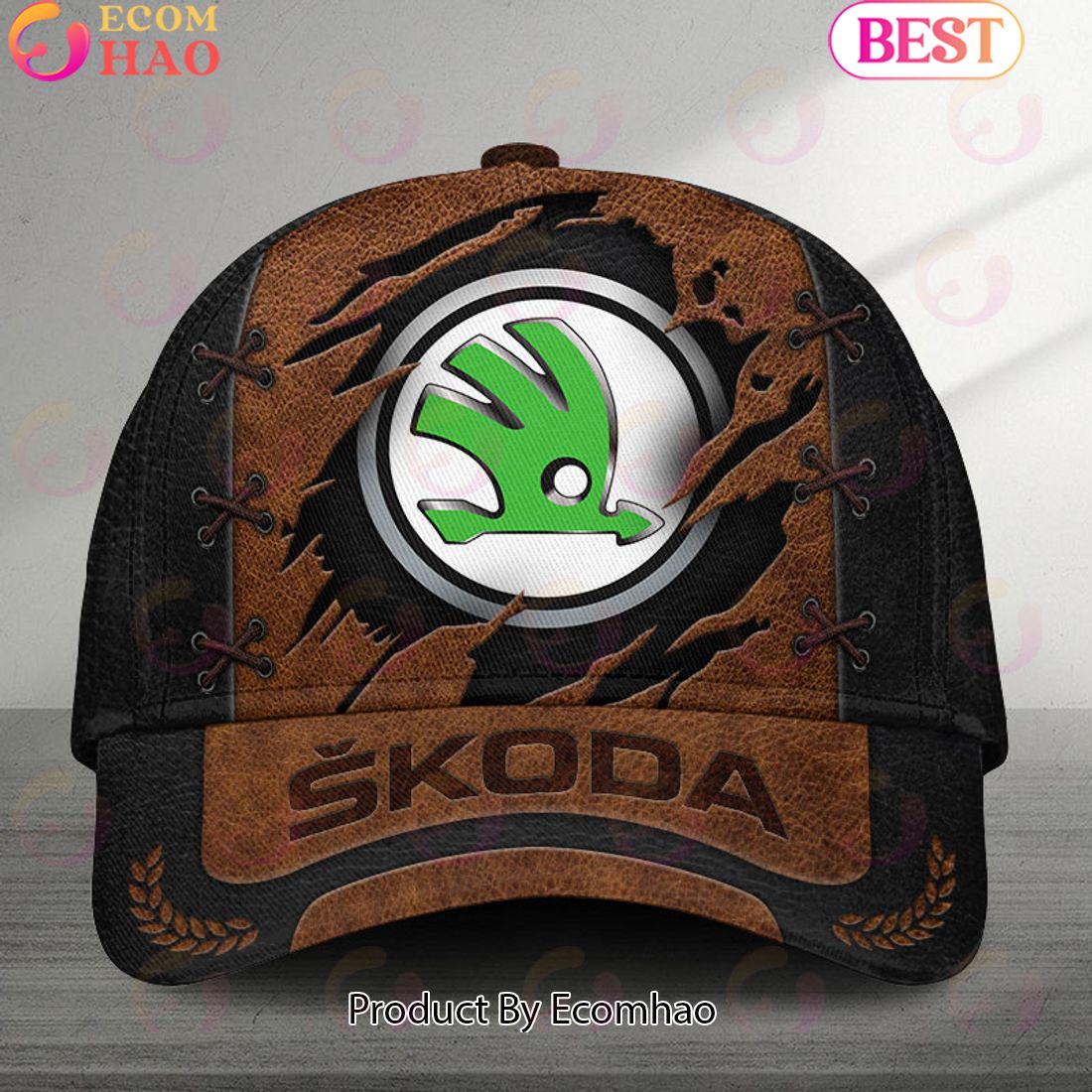 Skoda Abarth Broken Wall Logo Cars Cap