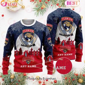 Custom Name NHL Florida Panthers Special Christmas Ugly Sweater Design
