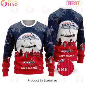 Custom Name NHL Washington Capitals Special Christmas Ugly Sweater Design