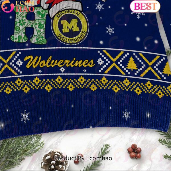 NCAA Notre Dame Fighting Irish HO HO HO Christmas Custom Name Ugly Wool Sweater