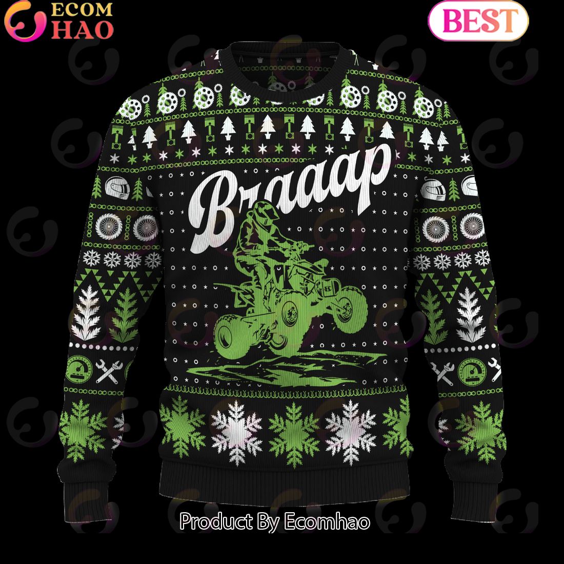 Braaap ATV Ugly Christmas Sweater