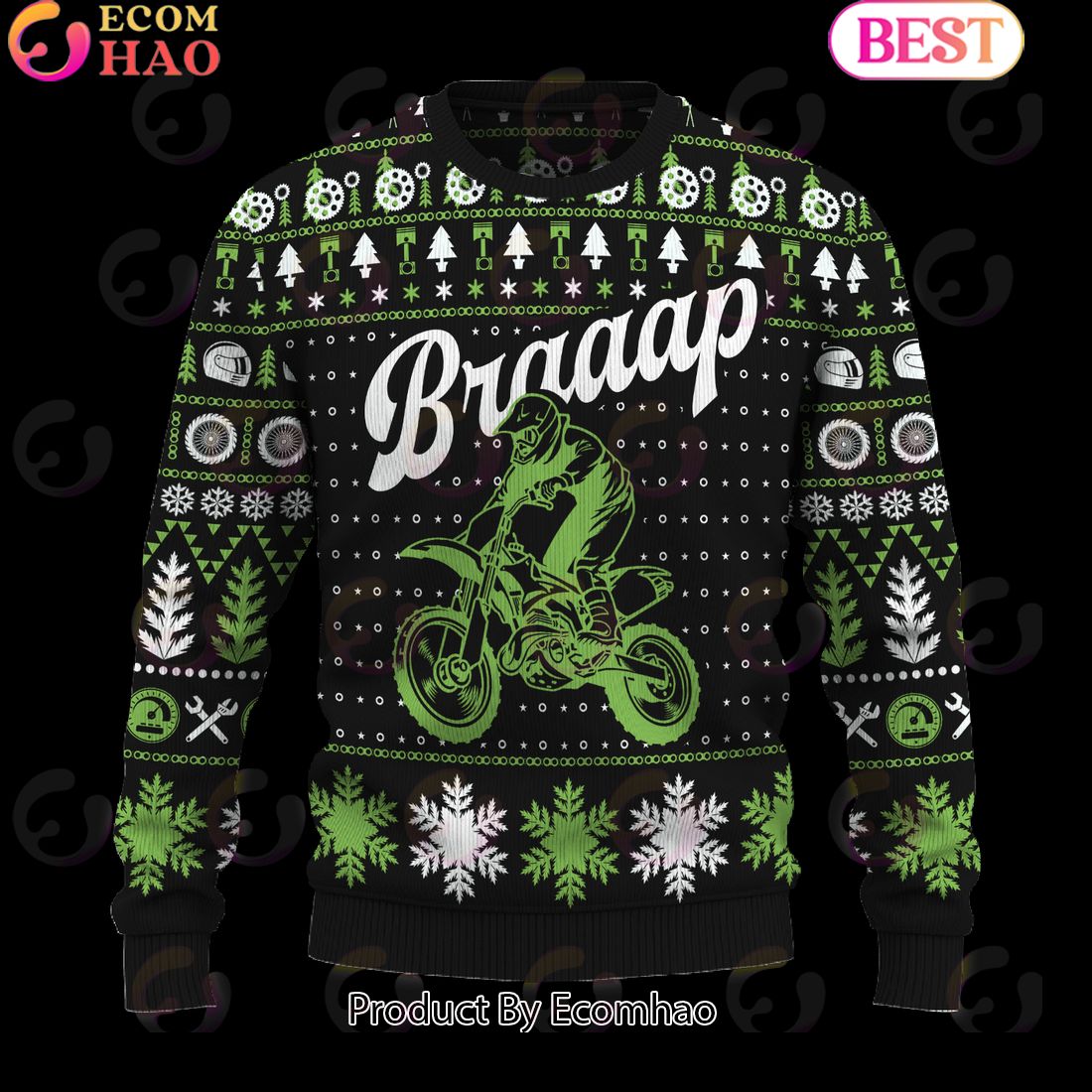 Braaap Apex Accelerator 250F Ugly Christmas Sweater