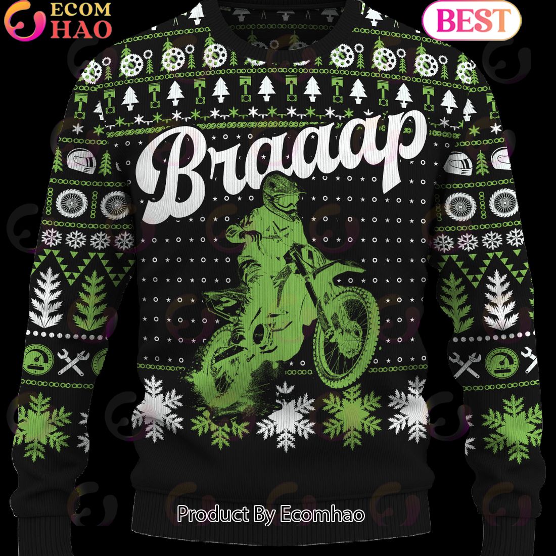 Braaap CrossTrack 250 Ugly Christmas Sweater