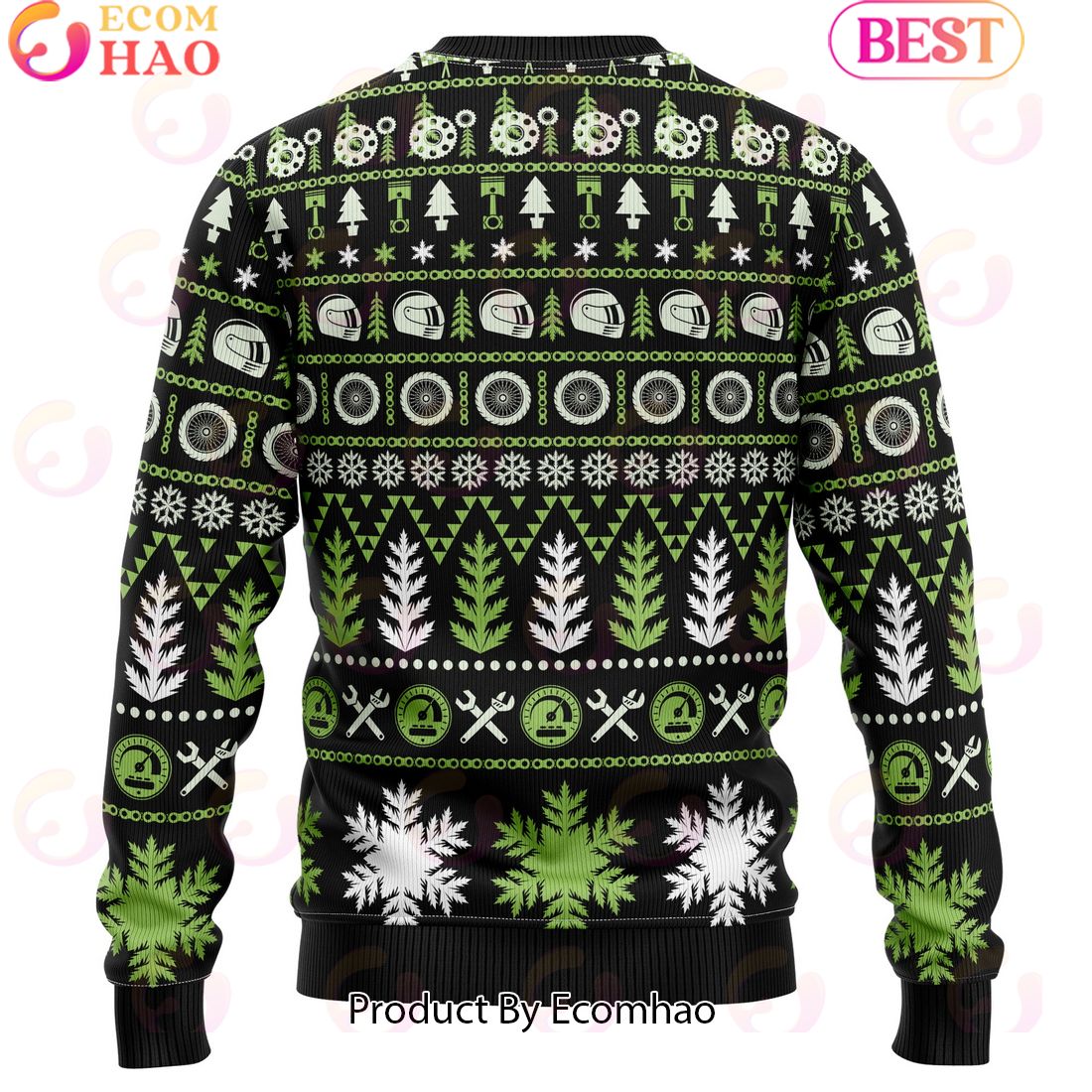 Braaap Cruiser Motorcycle Ugly Christmas Sweater