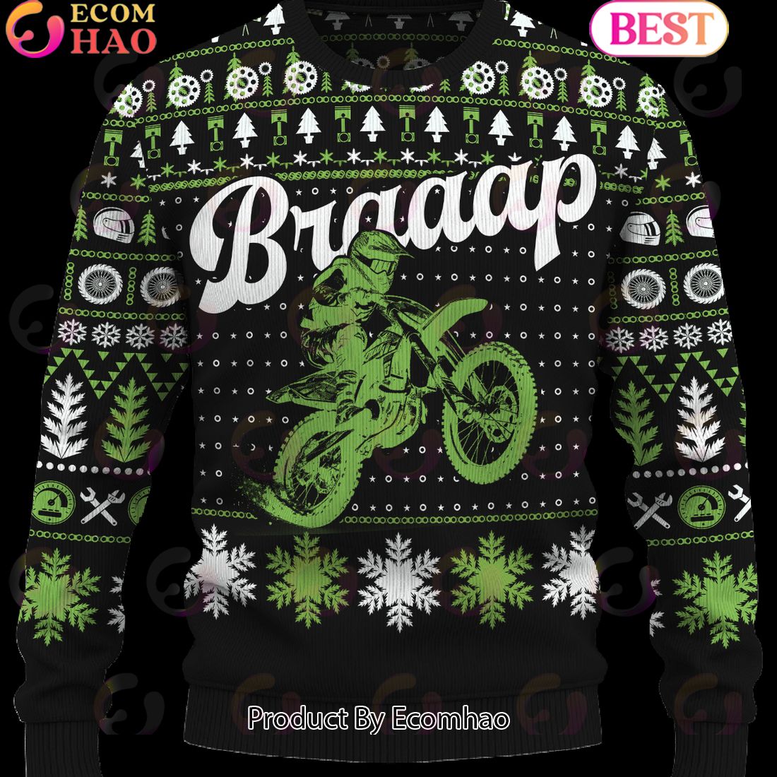 Braaap Dirt Dominator 450R Ugly Christmas Sweater