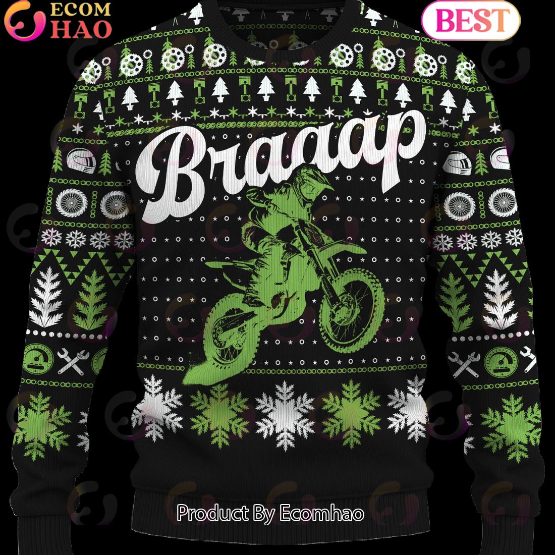 Braaap Dirt Dynamo 450 Christmas Sweater